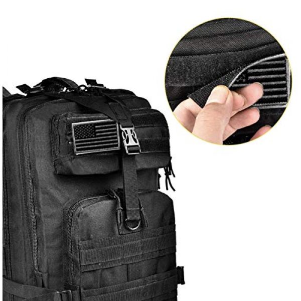 Ever Craft Airsoft Morale Patch 4 Ever Craft Morale American Flag Patch - Heavy Duty for Tactical Gear or USA Military Uniform - Premium Hook and Loop Tactical Patches for Backpacks Caps Hats Jackets Pants (Black & Gray)