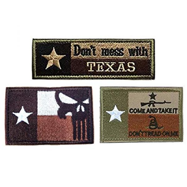 Homiego Airsoft Patch 1 Homiego Texas State Flag Military Tactical Morale Desert Badge Hook & Loop Embroidery Patch for Hat Backpack Jacket (Texas State Flag - B)