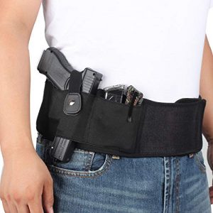 LIVIQILY  1 LIVIQILY Tactical Belly Band Gun Holster Right-Hand Concealed Carry Invisible Elastic Waist Pistol Holster Girdle Belt