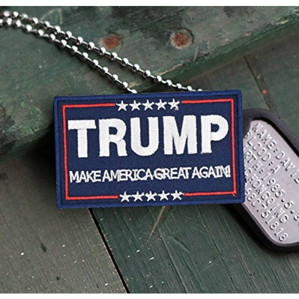 U-LIAN Airsoft Patch 2 U-LIAN Trump Patch Make America Great Again Patch Tactical Embroidered Morale Patch Hook Loop Backing Emblem