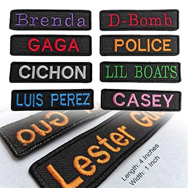 DayDay Patch Airsoft Morale Patch 2 Embroidery Name Patches,2 Pieces Custom Personalized Military Tapes Tag Customized Logo ID for Multiple Clothing Bags Vest Jackets Work Shirts