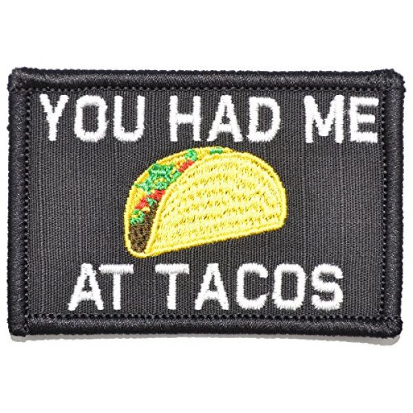 Tactical Gear Junkie Airsoft Patch 1 You Had Me at Tacos - 2x3 Morale Patch - Multiple Colors (Black)