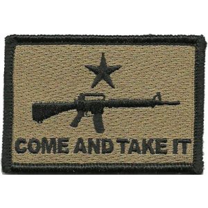 Gadsden and Culpeper Airsoft Patch 1 AR-15 Come and Take It Tactical Patch - Coyote Tan
