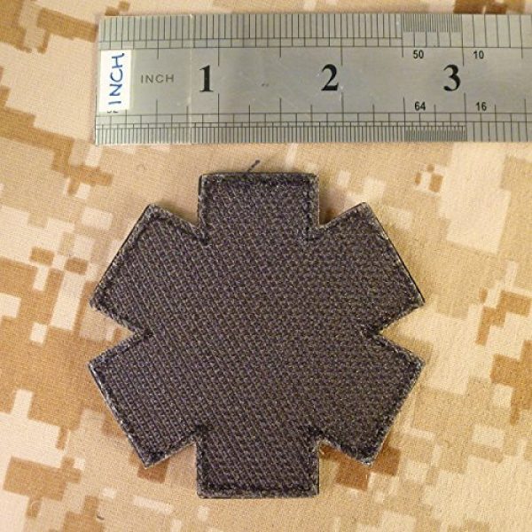 LEGEEON Airsoft Morale Patch 7 LEGEEON Glow Dark Black EMS EMT Medic Paramedic Star of Life Morale Tactical PVC Touch Fastener Patch