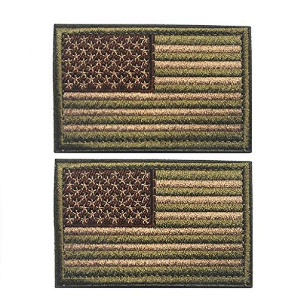 R.SASR Airsoft Morale Patch 1 2 Pieces American Flag Patch Bundle and USA Flag Patches, Multitan, Tactical Military Patches, American Flag Embroidered Patch