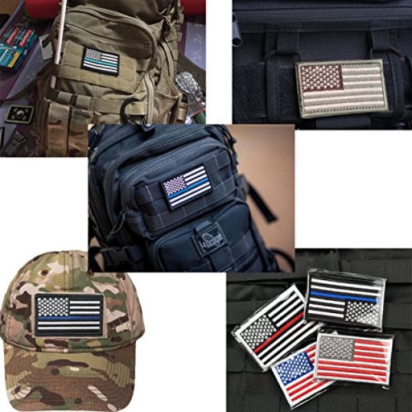 Military Ba Airsoft Patch 6 USA American Flag Tactical Patches Bundle, Patch for Uniforms Jackets Hats Bags Embroidered Patch 9 PCS