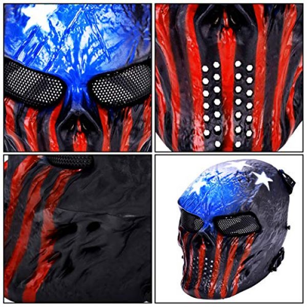 Outgeek 5 Outgeek Tactical Airsoft Mask Full Face Costume Mask(Urban)