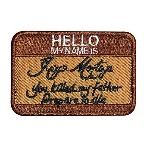 MORTHOME Airsoft Patch 1 MORTHOME Hello My Name is Inigo Montoya Military Patch Fabric Embroidered Badges Patch Tactical Stickers for Clothes with Hook & Loop (Red)