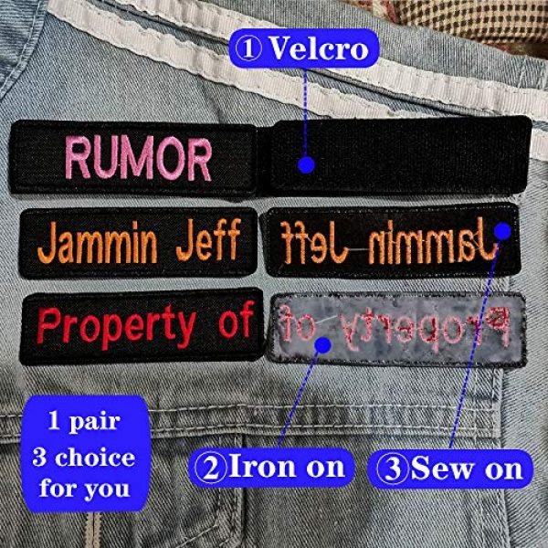 DayDay Patch Airsoft Morale Patch 7 Embroidery Name Patches,2 Pieces Custom Personalized Military Tapes Tag Customized Logo ID for Multiple Clothing Bags Vest Jackets Work Shirts