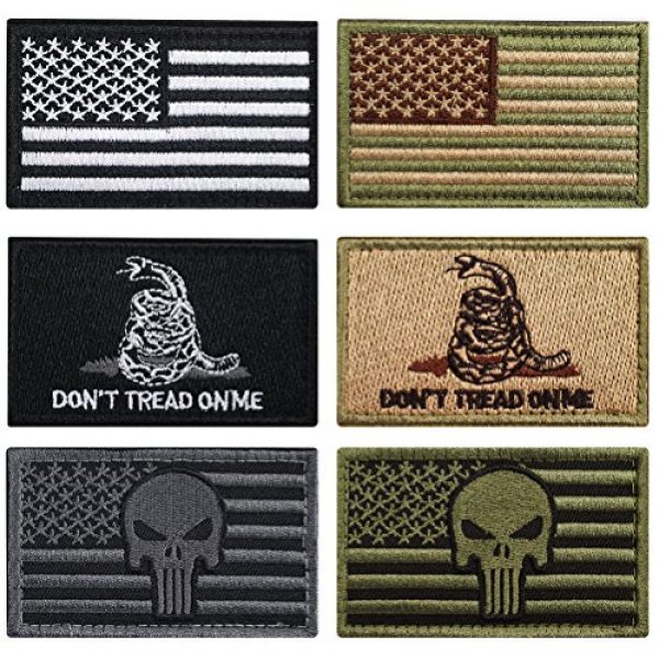 CREATRILL Airsoft Patch 1 Bundle 6 Pieces Tactical Military Morale Patch Set (A)