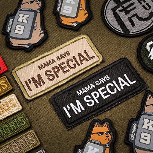 OneTigris Airsoft Morale Patch 6 OneTigris Original Patch Tactical Morale Military Patch Mama Says I'm Special (A)