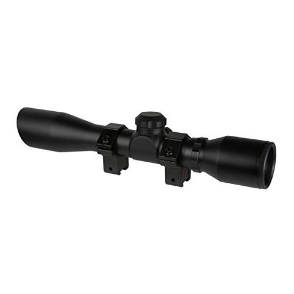 TRUGLO Rifle Scope 4 TRUGLO 4x32mm Compact Rimfire and Air RIfle Scope Series, Duplex Reticle, Black