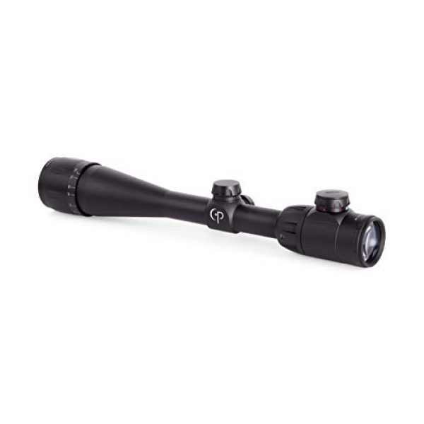 CenterPoint Optics Rifle Scope 2 CenterPoint Optics LR416AORG2 Red/Green 4-16x40mm Illuminated, Adjustable Objective Riflescope With TAG Reticle And Picatinny Rings