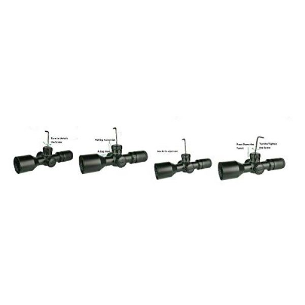 DB TAC INC Rifle Scope 4 DB TAC INC Compact 3-9x42 Red and Green Color Illuminated Scope Come with Rings