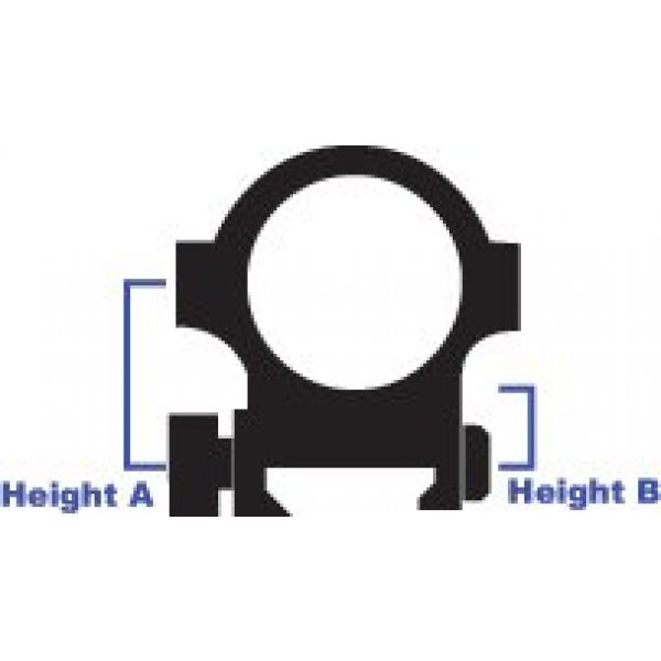 PRI Rifle Scope Ring 2 PRI Tactical Scope Rings - 1" Extra High