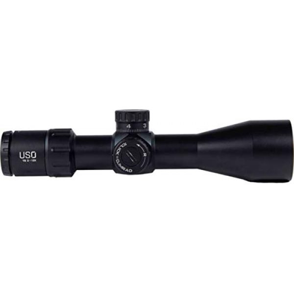 U.S. Optics Rifle Scope 4 U.S. Optics 3-12x TS-12 Riflescope, Second Focal Plane, 30mm, Black, Small, TS-12 TS-12 SFP