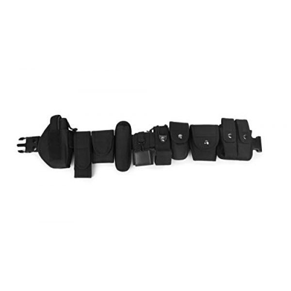 YB Tactical Belt 2 YB Utility Security Guard Law Enforcement Duty Waist Belt Multi Use Solider Tactical Belt with Holster Pouches System Black