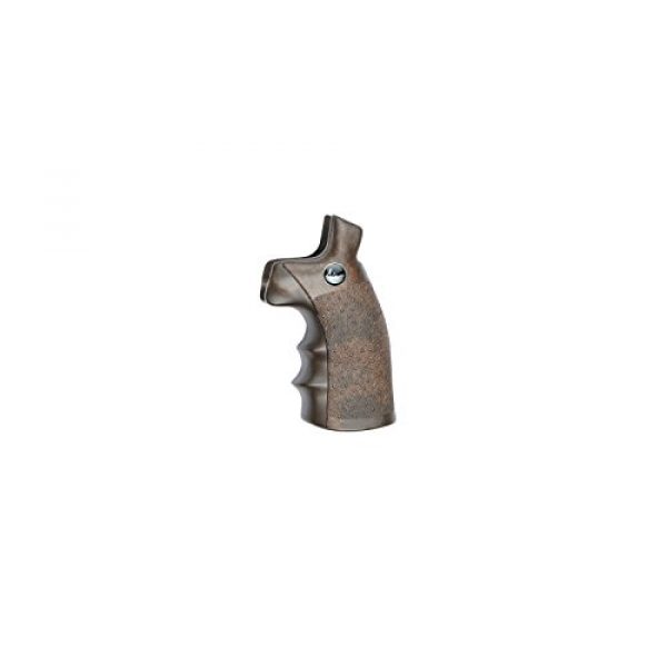Dan Wesson Airsoft ASG Wood Revolver Grip 1 Dan Wesson ASG Licensed Wood Style Revolver Grip for 4.5mm Airgun Pistols and 6mm Airsoft Guns - Wood Color (17455)
