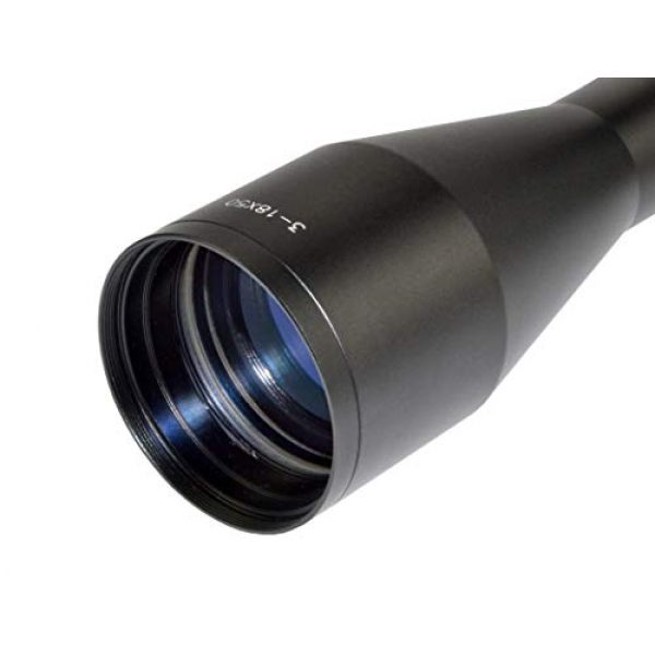 Presma Rifle Scope 6 Presma Solar Powered 3-18X50 Precision Rifle Scope with Side AO Adjustment, RXR Glass and Illuminated Orange, Green, and Blue Mil-Dot Retilce