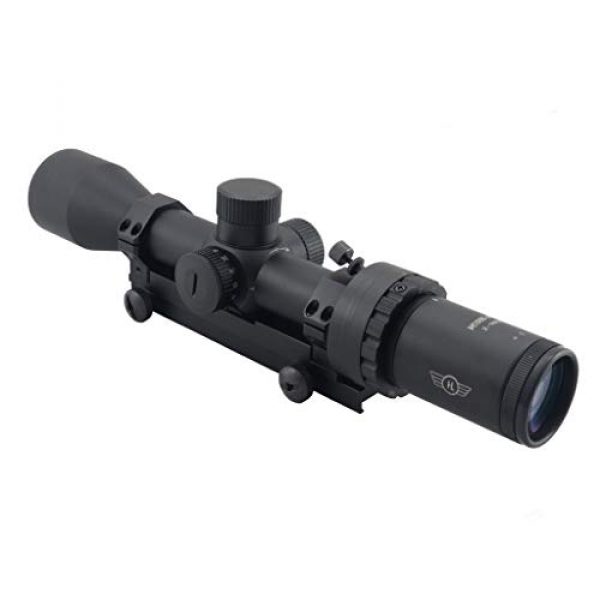 Hi-Lux Optics Rifle Scope 5 Hi-Lux Optics M1000-PRO Automatic Ranging Trajectory (Art) M1000-PRO 2-10 x 42 with Green Illuminated HR1 MOA Reticle, Black