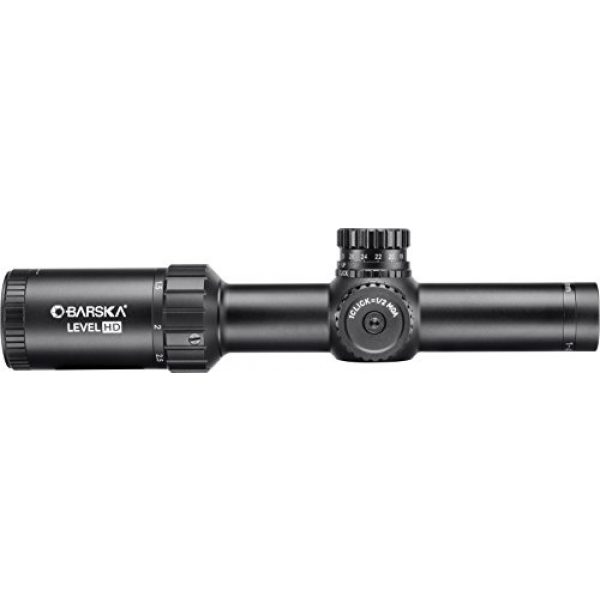 BARSKA Rifle Scope 2 BARSKA Level HD 1-4x24mm Level HD Riflex, 40mm, Black (AC12798)