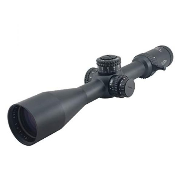 Hi-Lux Optics Rifle Scope 2 Hi-Lux Optics TAC-VF420X50 PentaLux 4-20 x 50 30mm Tube First Focal Plane Rifle Scope with Green Illuminated CW1-FFP Reticle, Black