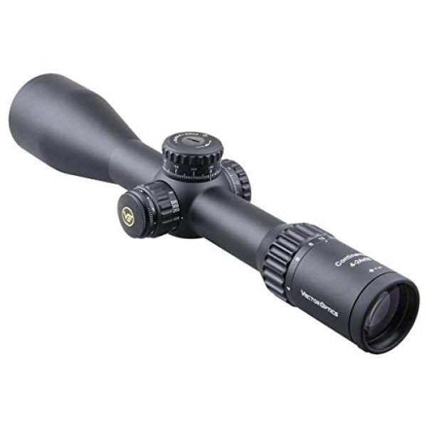 Vector Optics Rifle Scope 2 Vector Optics Continental 4-24x56 First Focal Plane (FFP) Rifle Scope, 34mm Tube, 1/10 MIL Per Click Adjustment, Turret Lock System, Free Picatinny/Weaver Mount Rings, Matte Black