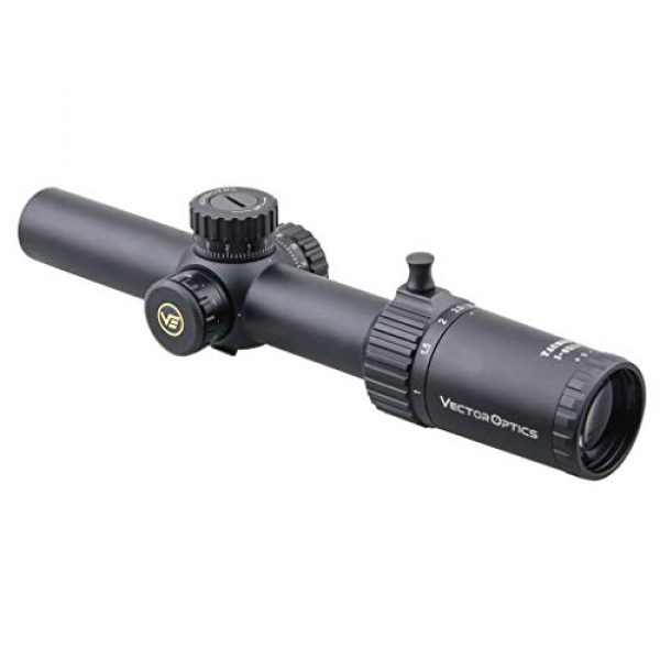 Vector Optics Rifle Scope 5 Vector Optics Taurus 1-6x24mm, 30mm Tube, 1/5 MIL, Red Illuminated Tactical First Focal Plane (FFP) Riflescope
