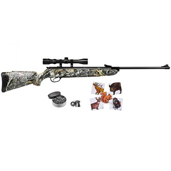 Wearable4U Air Rifle 1 Hatsan Mod 85 Spring Camo Combo Air Rifle with Wearable4U 100x Paper Targets and Lead Pellets Bundle