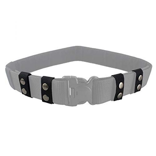 Depring Tactical Belt 2 Depring Tactical Belt Keeper for 2.25 inch Duty Belt 4-Pack Double Snaps Nylon Strap Holder