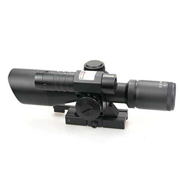 DJym Rifle Scope 3 DJym 2.5-10X40B/G Sight, Rifle Scope 5 Gear Red and Green Waterproof, Shockproof and Anti-Fog