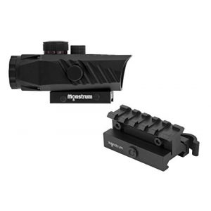 Monstrum Rifle Scope 1 Monstrum P330 Marksman 3X Prism Scope | RM5-AH Adjustable Height Riser Mount with Quick Release | Bundle