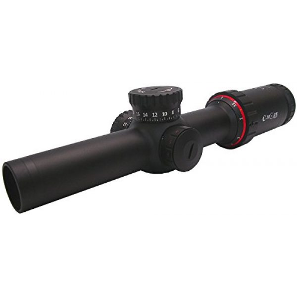 C-MORE Systems Rifle Scope 1 C-MORE Systems C3 1-6x 24 Competition Rifle Scope TJ1I Reticle, Black