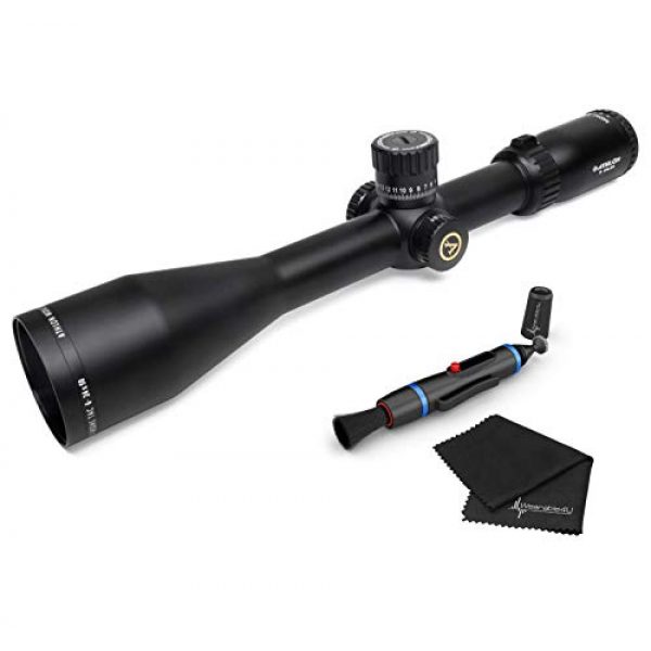 Wearable4U Rifle Scope 1 Athlon Optics Midas TAC Direct Dial Elevation and Capped Windage Turrets, Side Focus Riflescope with Included Wearable4U Lens Cleaning Pen and Lens Cleaning Cloth Bundle