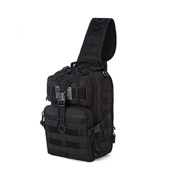 J.CARP Tactical Backpack 1 J.CARP Tactical EDC Sling Bag Pack, Military Rover Shoulder Molle Backpack, with USA Flag Patch