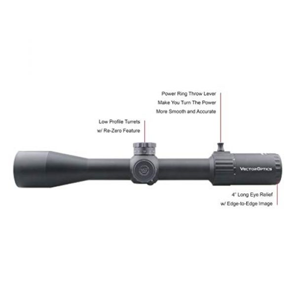 Vector Optics Rifle Scope 4 Vector Optics Marksman 4-16x44mm, 1/10 MIL, 30mm Tube, First Focal Plane (FFP) Hunting Riflescope