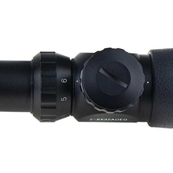 KTAIS Rifle Scope 3 KTAIS 2-6X32 Adjustable Hunting Green Red Dot Illuminated Tactical Riflescope Reticle Optical Sight Scope for Shotgun Riflescop (Color : Black)