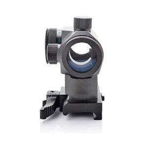 KTAIS Rifle Scope 1 KTAIS Tactical Hunting QD 1X22 Reflex Red&Green Dot Scope Sight with Quick Riser Mount Quick Detach Holographic Collimator Dot Scopes (Color : Black)