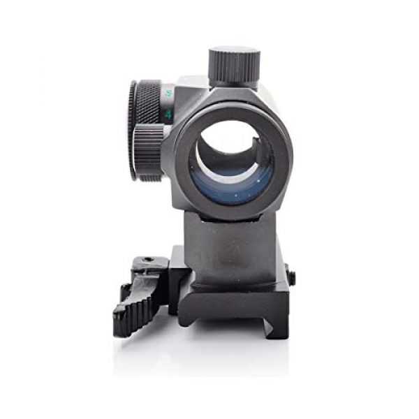 KTAIS Rifle Scope 1 KTAIS Tactical Hunting QD 1X22 Reflex Red&Green Dot Scope Sight with Quick Riser Mount Quick Detach Holographic Collimator Dot Scopes (Color : Black)