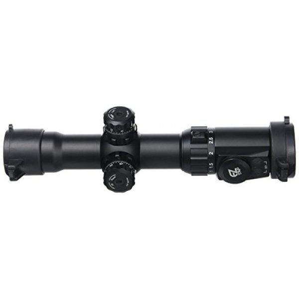 Accu-Shot Rifle Scope 3 UTG 1-4.5X28 30mm CQB Scope, 36-color Glass Mil-dot,QD Rings