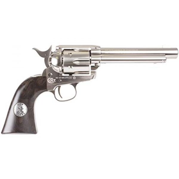 Colt Air Pistol 3 Colt John Wayne CO2 Pellet Revolver, Nickel - 0.177 Caliber