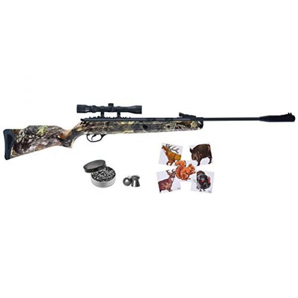 Wearable4U Air Rifle 1 Hatsan Mod 125 Spring Camo Combo Air Rifle with Wearable4U Paper Targets and Lead Pellets Bundle