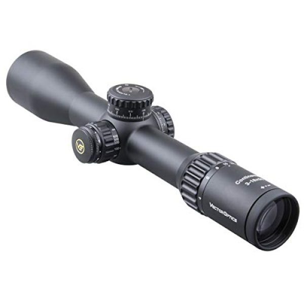Vector Optics Rifle Scope 7 Vector Optics Continental Riflescopes 3-18x50 First Focal Plane Tactical MIL Reticle Zero-Stop & Turret Lock 34mm Monotube Illumiated Rifle Scope FFP