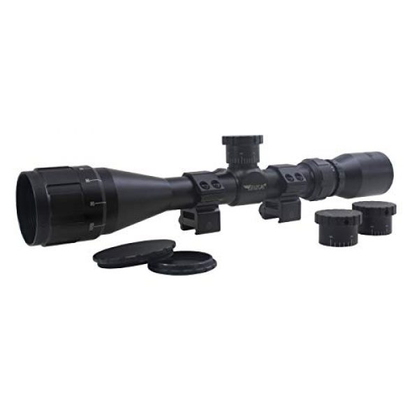 BSA Optics Rifle Scope 5 BSA Optics Sweet .243 4X-12X, 40mm Adjustable Objective, with Rings Rifle Scope (243-412X40AOWRTB)