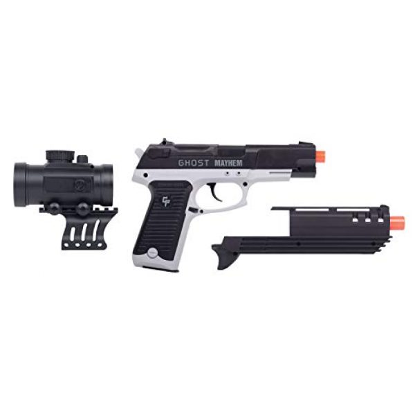 Game Face Airsoft Pistol 5 GameFace GFM39PG Ghost Mayhem Spring-Powered Single-Shot Airsoft Pistol