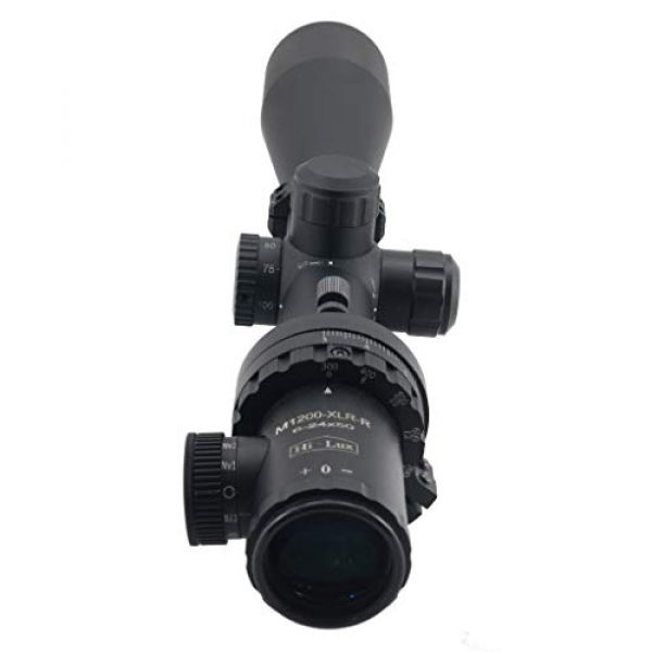 Hi-Lux Optics Rifle Scope 2 Hi-Lux Optics M1200 Art Scope with Illuminated Reticle, Red