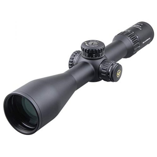 Vector Optics Rifle Scope 1 Vector Optics Continental 4-24x56 First Focal Plane (FFP) Rifle Scope, 34mm Tube, 1/10 MIL Per Click Adjustment, Turret Lock System, Free Picatinny/Weaver Mount Rings, Matte Black