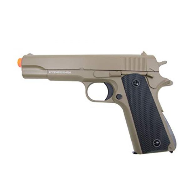 GE / JG Airsoft Pistol 3 GE / JG Full Metal 1911 Spring Powered Airsoft Pistol with Portable Airsoft BB Trap Target Tent Package (Tan)