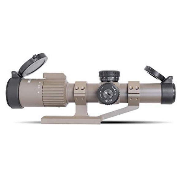 Monstrum Rifle Scope 1 Monstrum Alpha Series 1-4x24 First Focal Plane FFP Rifle Scope | ZR305 H-Series Offset Scope Mount | Flat Dark Earth | Bundle