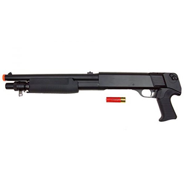 DE/CSI Airsoft Shotgun 2 DE Model-799S Tri-Burst Shot Gun w/Pistol Grip&Shell Holster